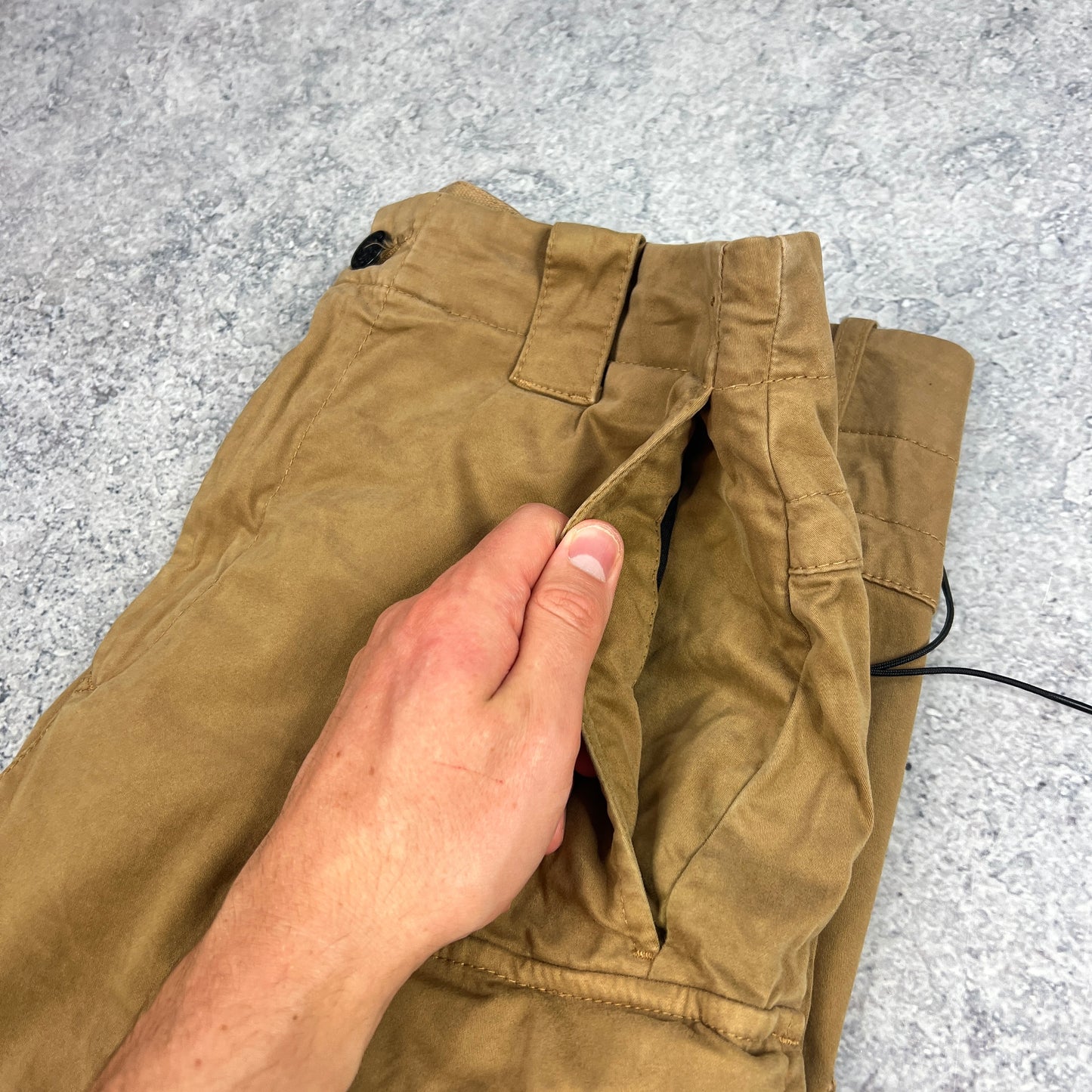 CP Company Beige Lens Cargo Trousers Size 48- W34”