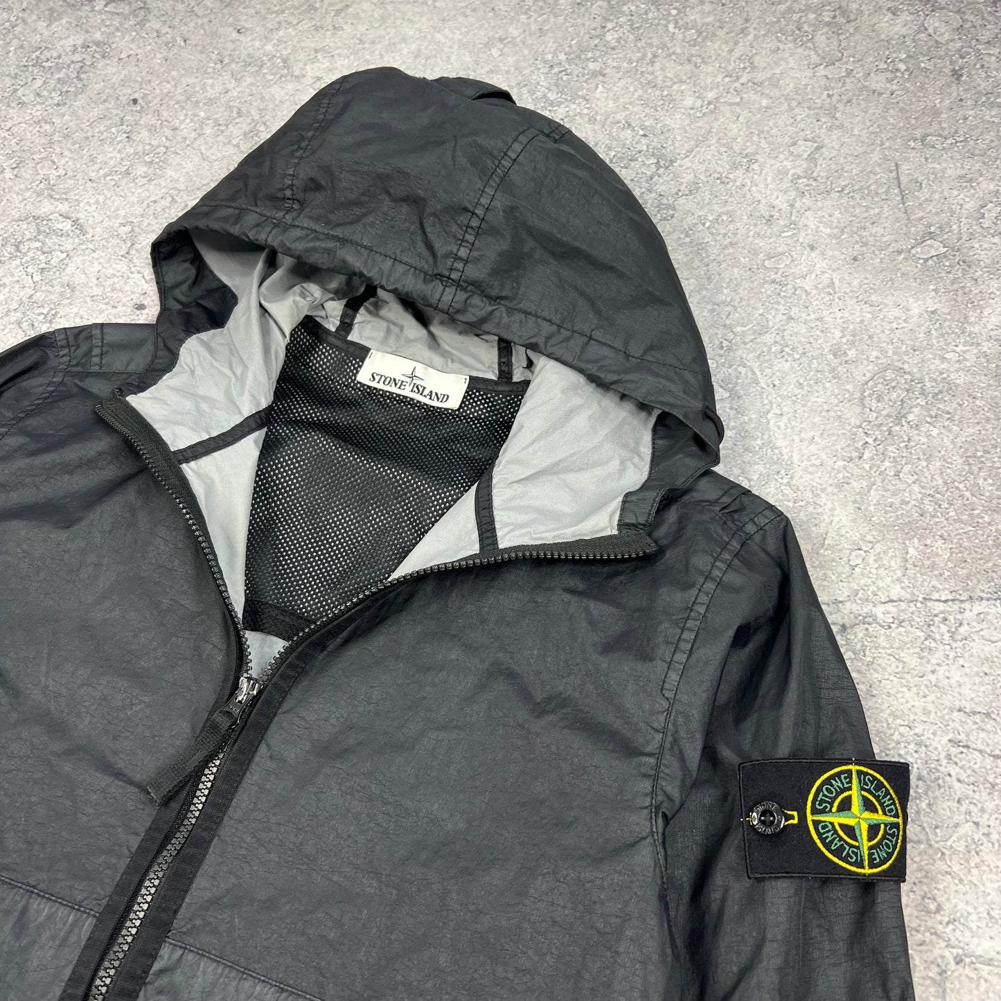 Stone Island Black Membrana Jacket Small 20.5”