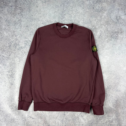 Stone Island Burgundy Sweatshirt Large 22.5”