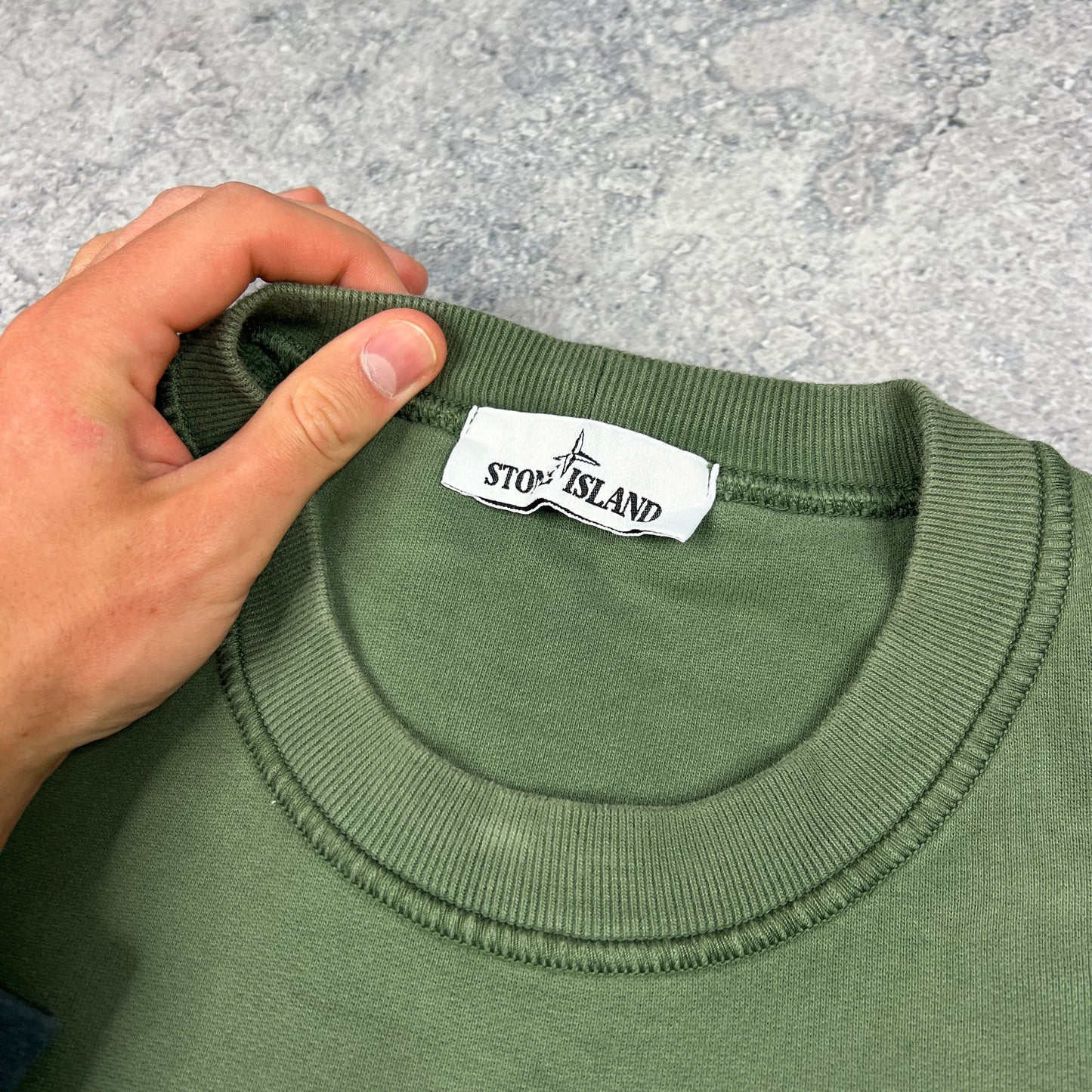 Stone Island Green Sweatshirt Medium 23”