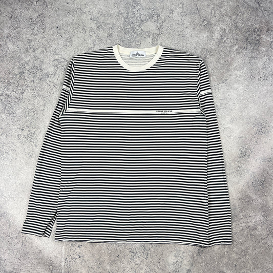 Stone Island Marina Striped L/S T-Shirt Large 22”