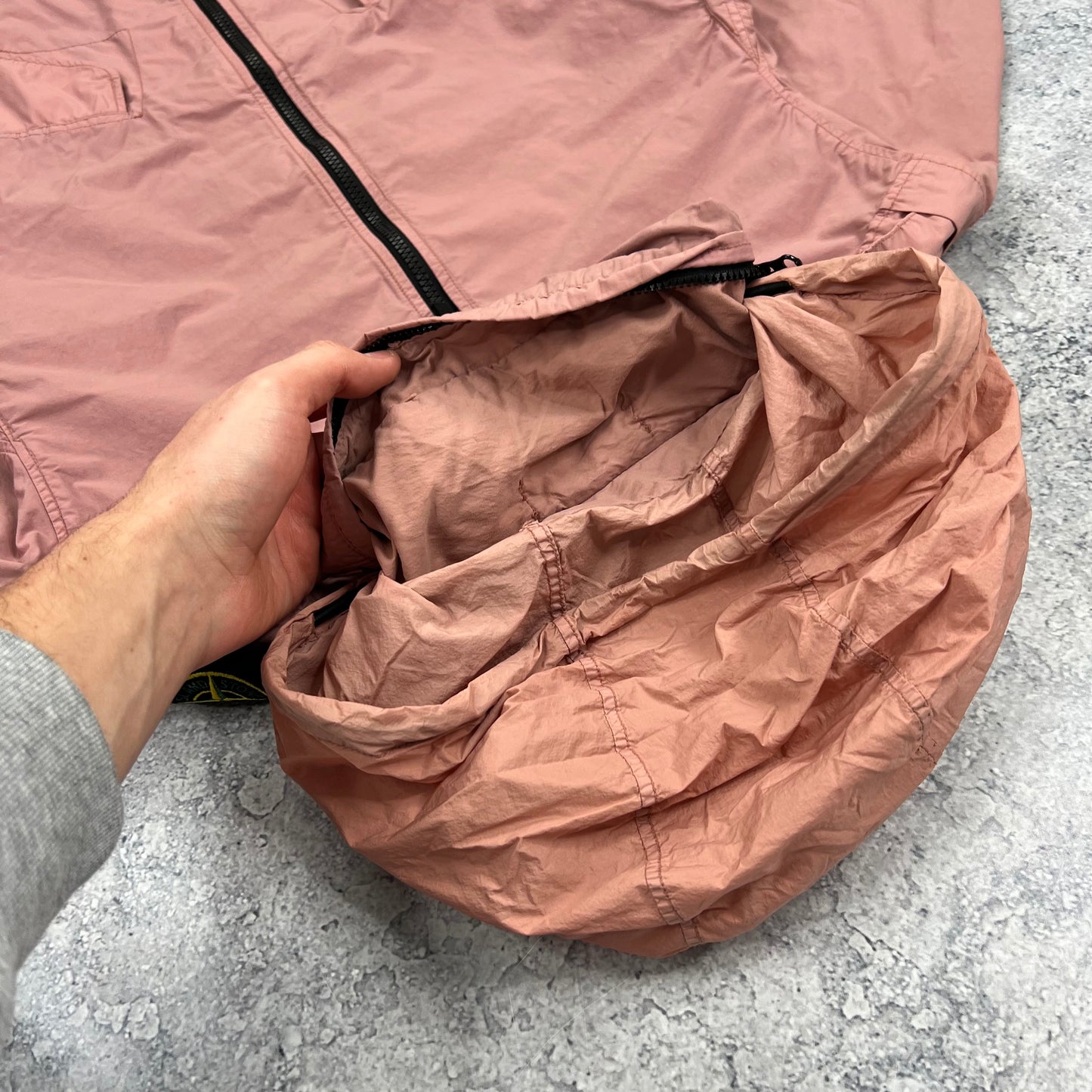 Stone Island Pink Naslan Light Watro Jacket Medium 21.25”