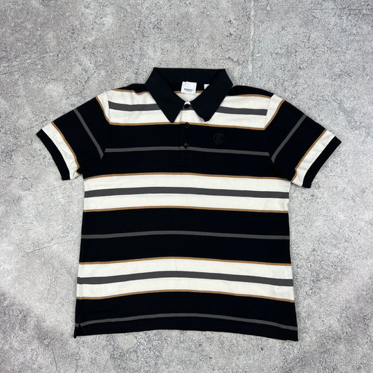 Burberry Striped Polo Shirt Small (fits M) 21.75”