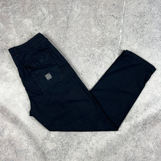 Stone Island Navy Patch Trousers 32”
