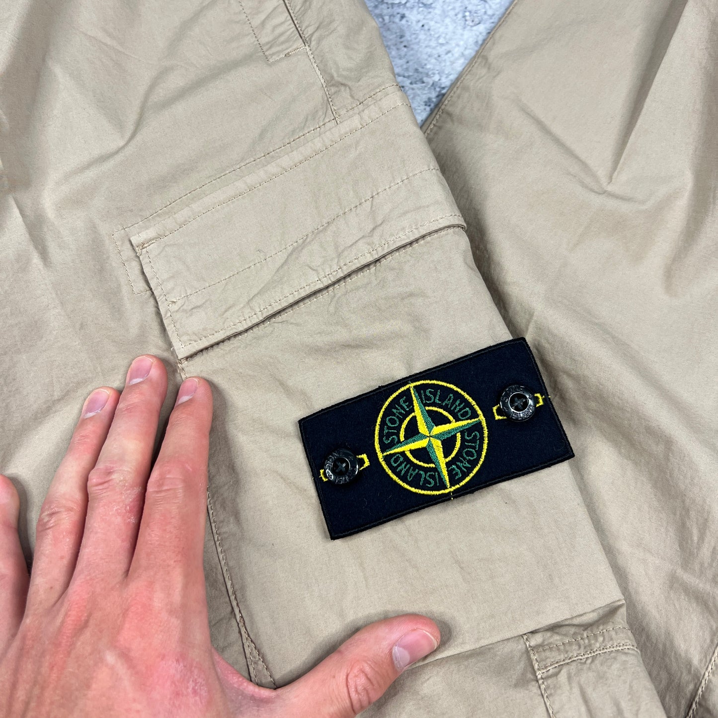 Stone Island Beige Cuffed Cargo Trousers W30” BNWT