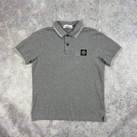 Stone Island Grey Polo Shirt Medium 19.75”