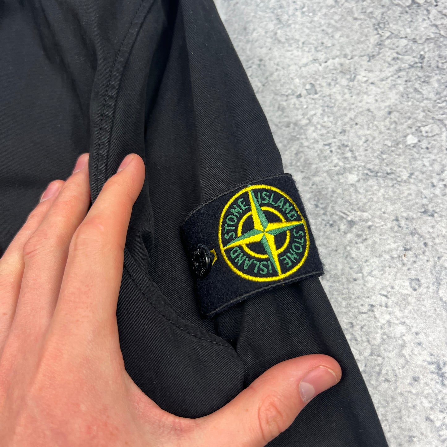 Stone Island Black Pocket Overshirt Medium 21.5”