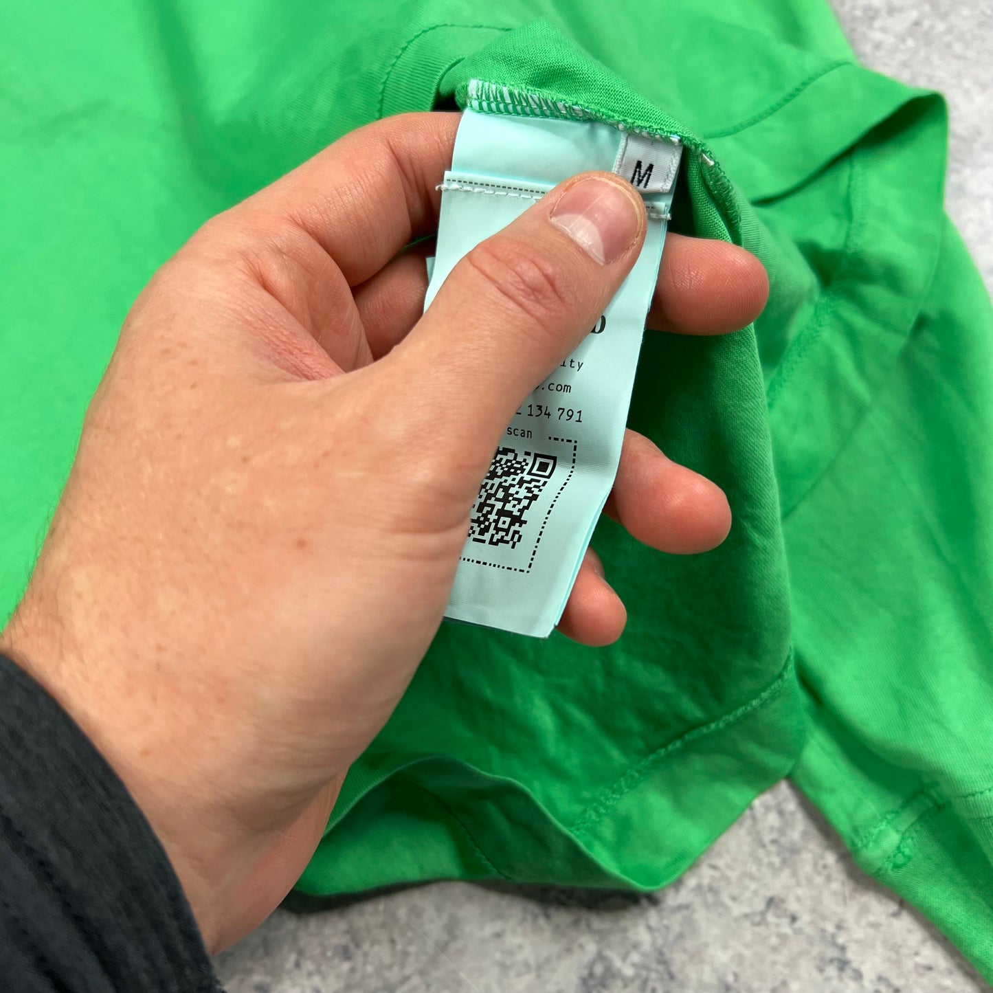 Stone Island Green Long Sleeve T-Shirt Medium 20.5”