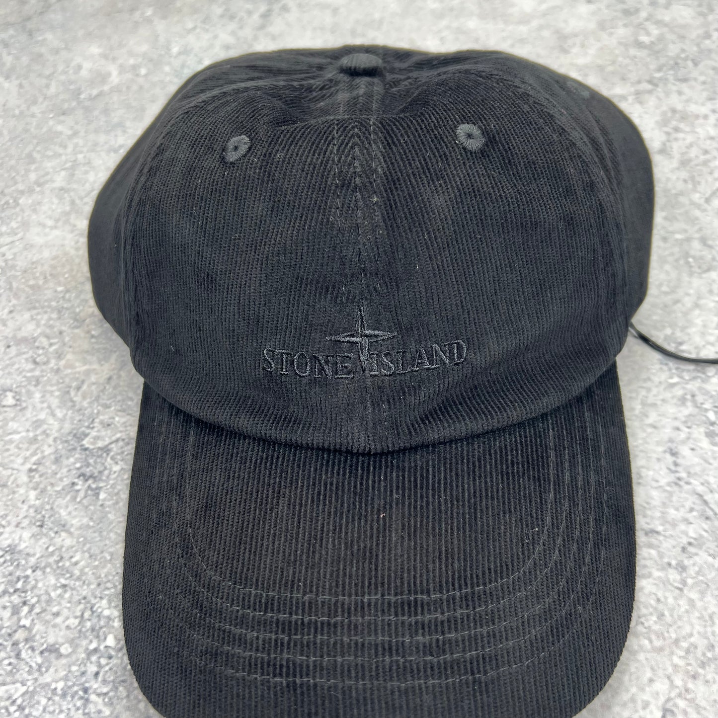 Stone Island Black Corduroy Cap BNWT