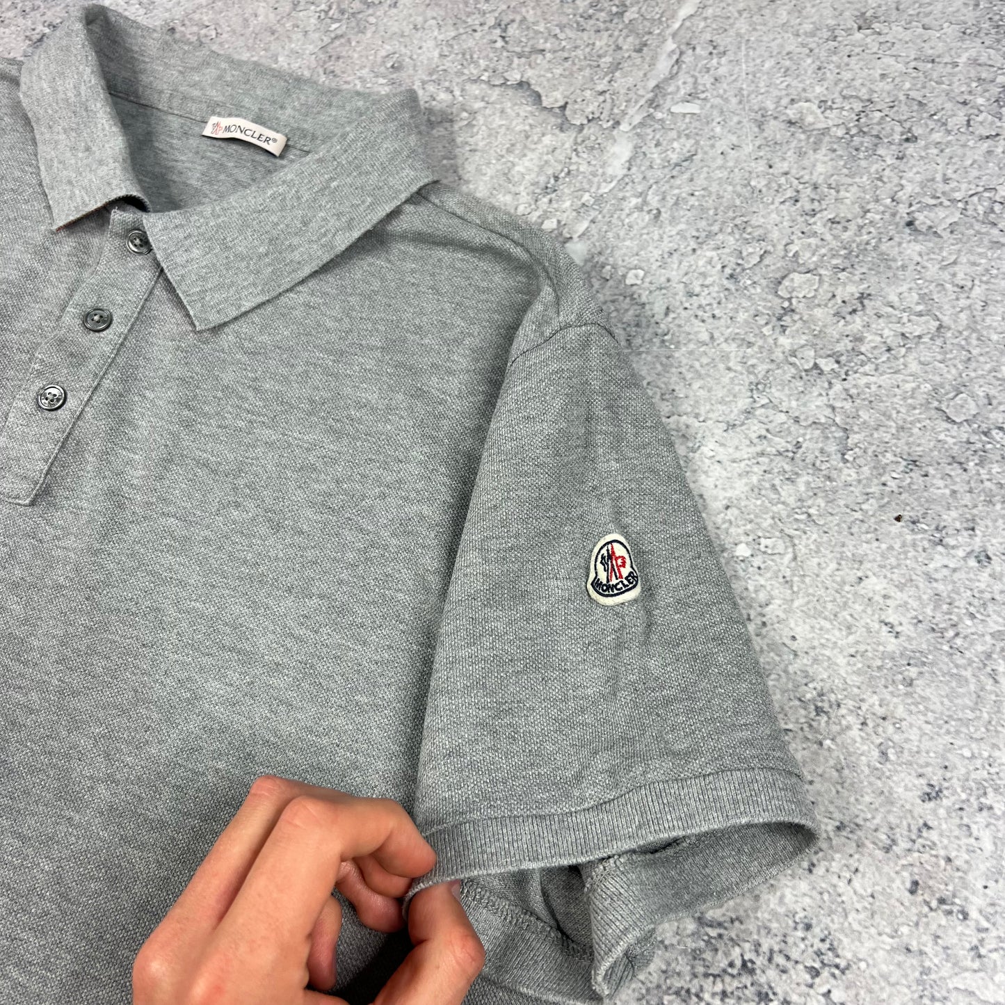 Moncler Grey Polo Shirt XL 23”