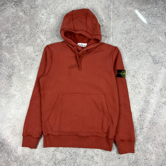Stone Island Brick Red Hoodie Small 20.5”