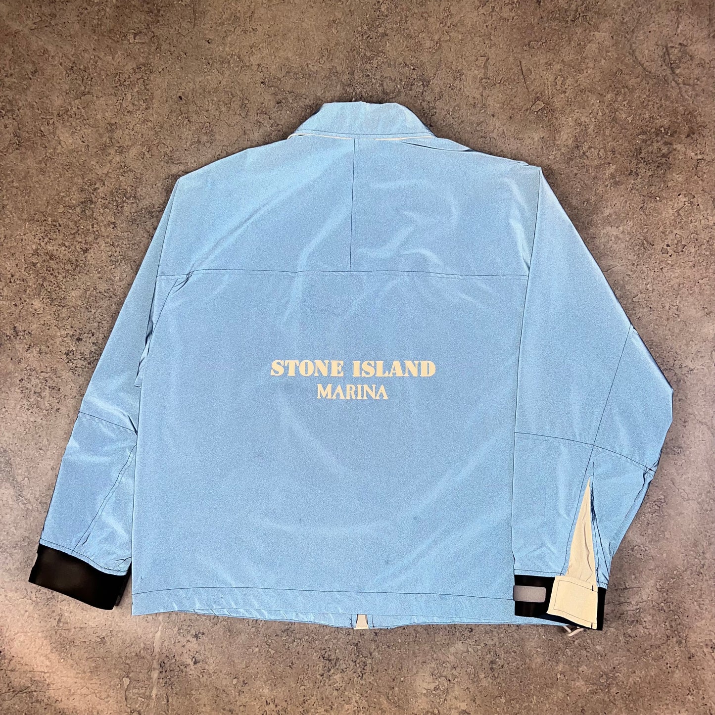 Stone Island Marina Plated Reflective Jacket Large 25.5” BNWT