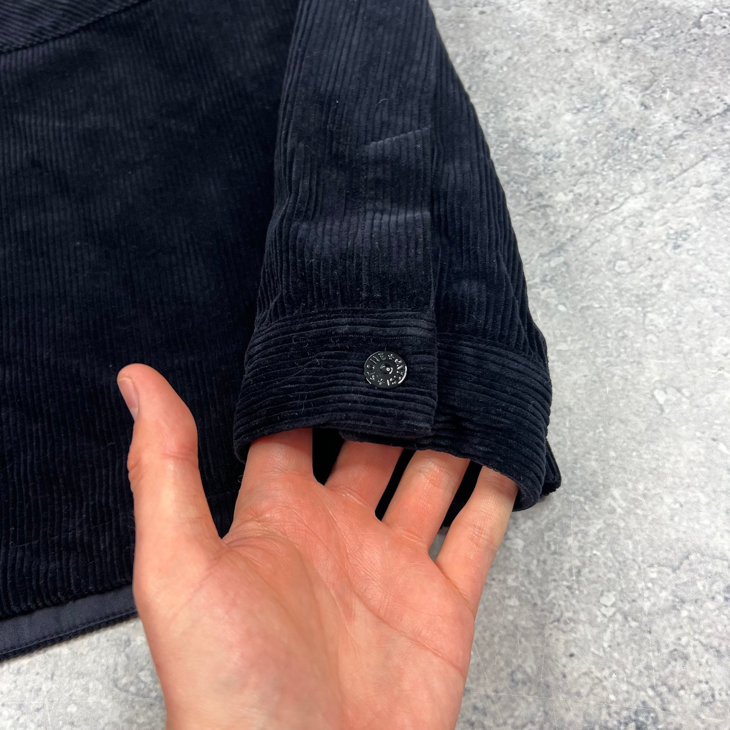 Stone Island Navy Corduroy Shirt Large 22.5”