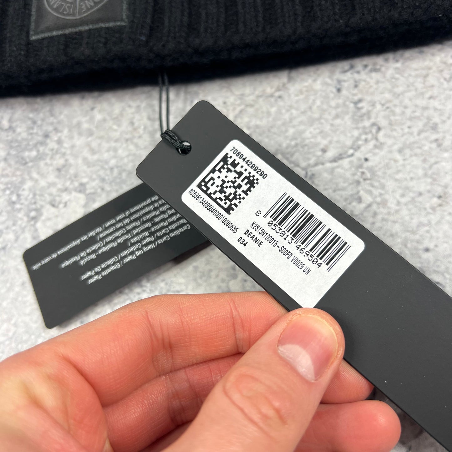 Stone Island Black Ghost Beanie BNWT