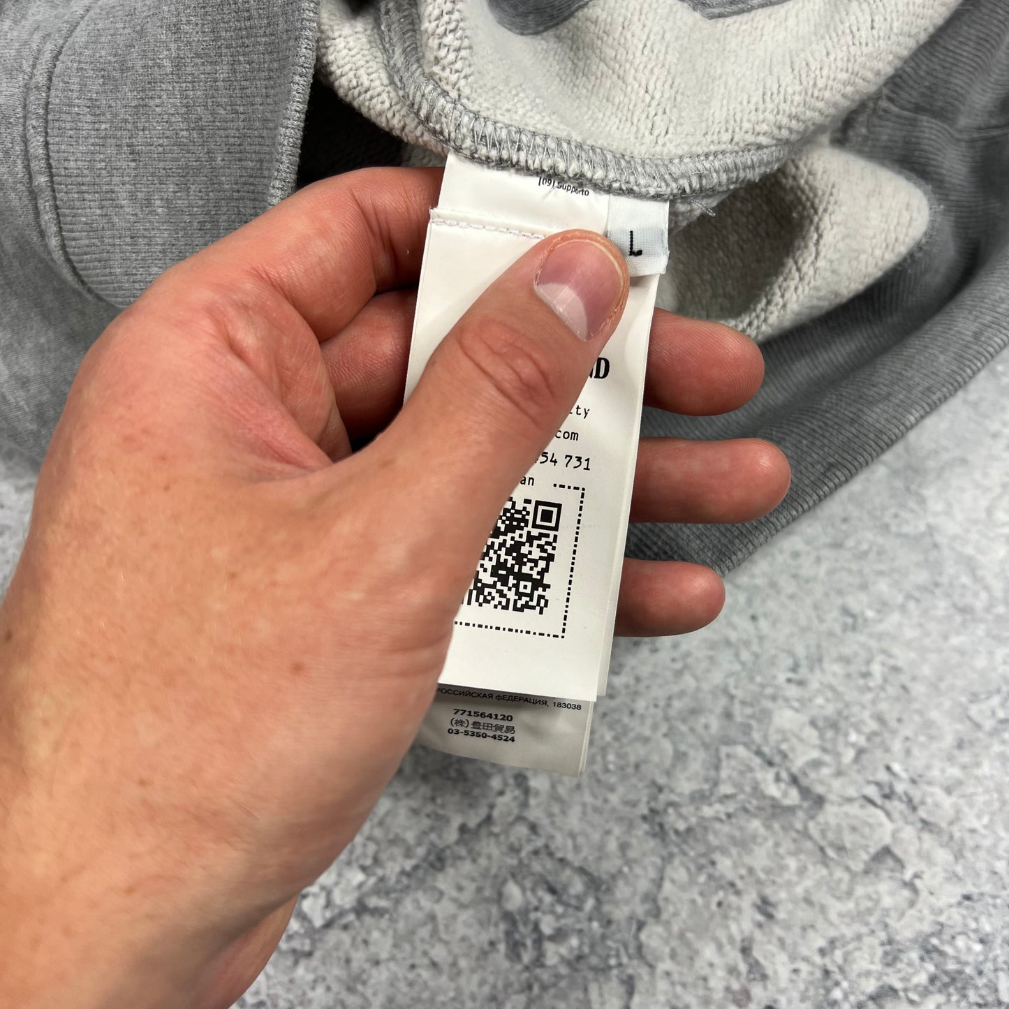 Stone Island Grey Hoodie Large 23”