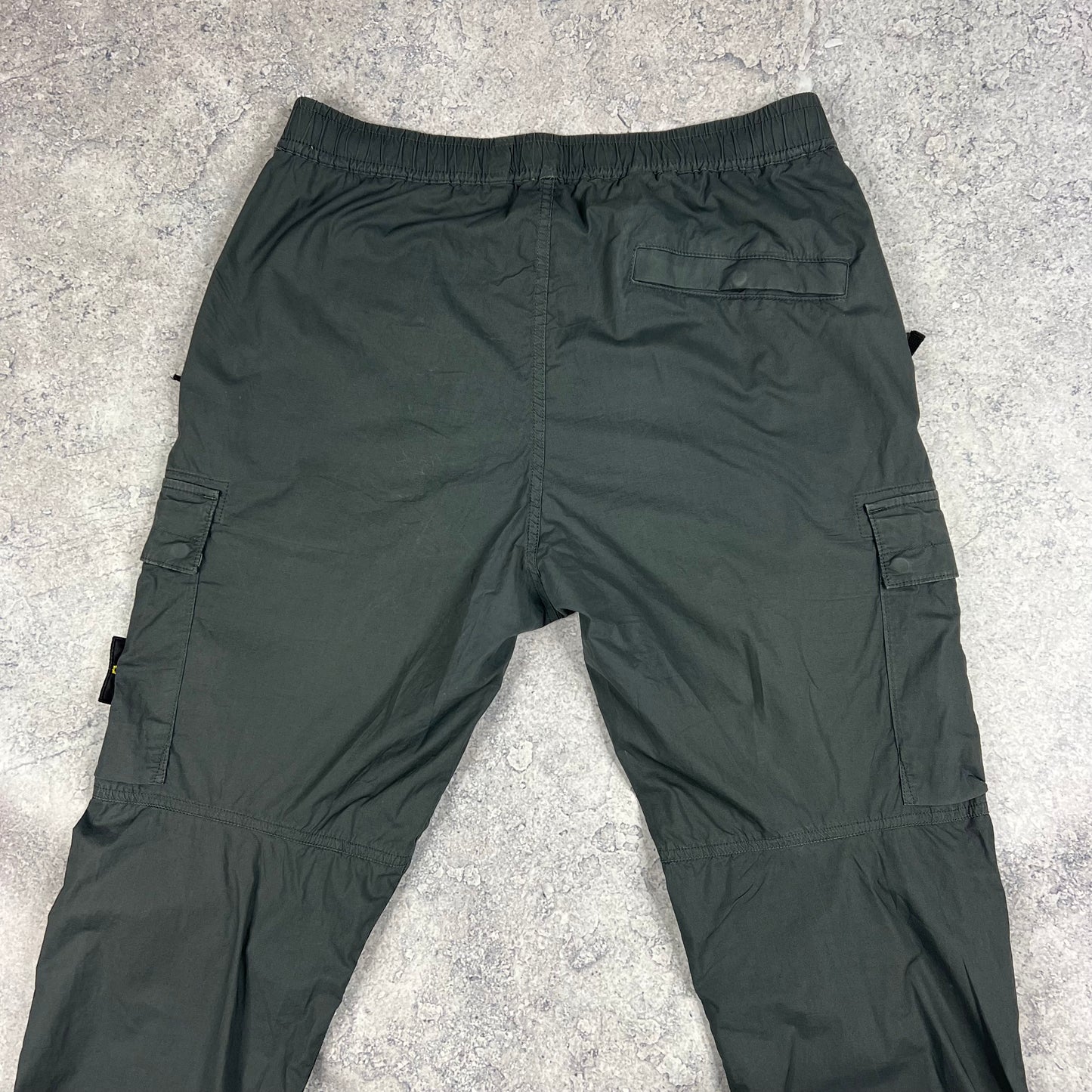 Stone Island Grey Cuffed Cargo Trousers 32”
