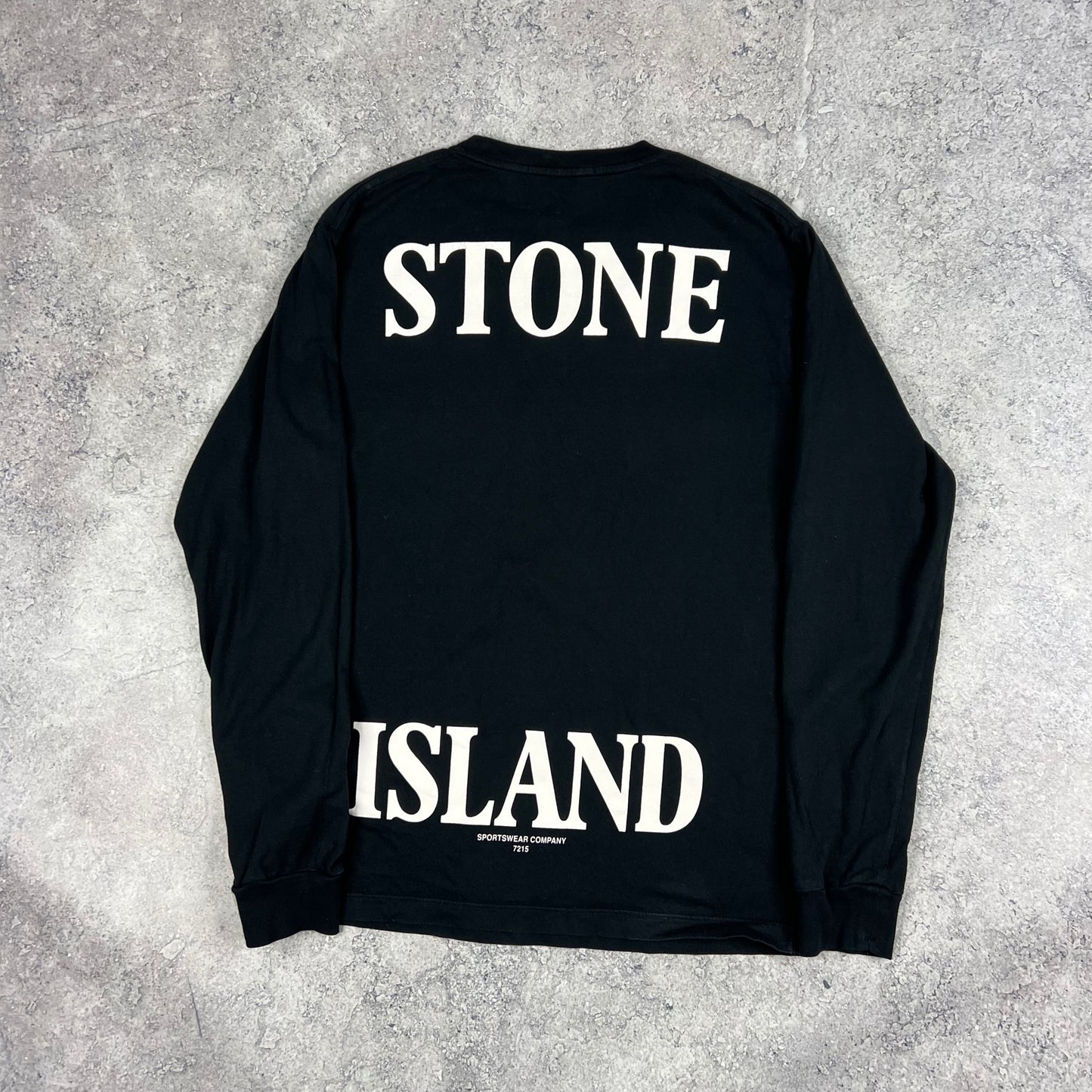 Stone Island Black Long Sleeve T-Shirt Medium 19.75”