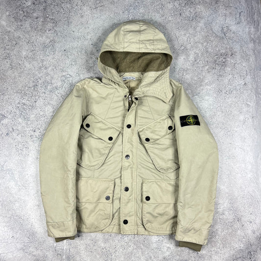 Stone Island Beige David TC Hooded Jacket Large 22”
