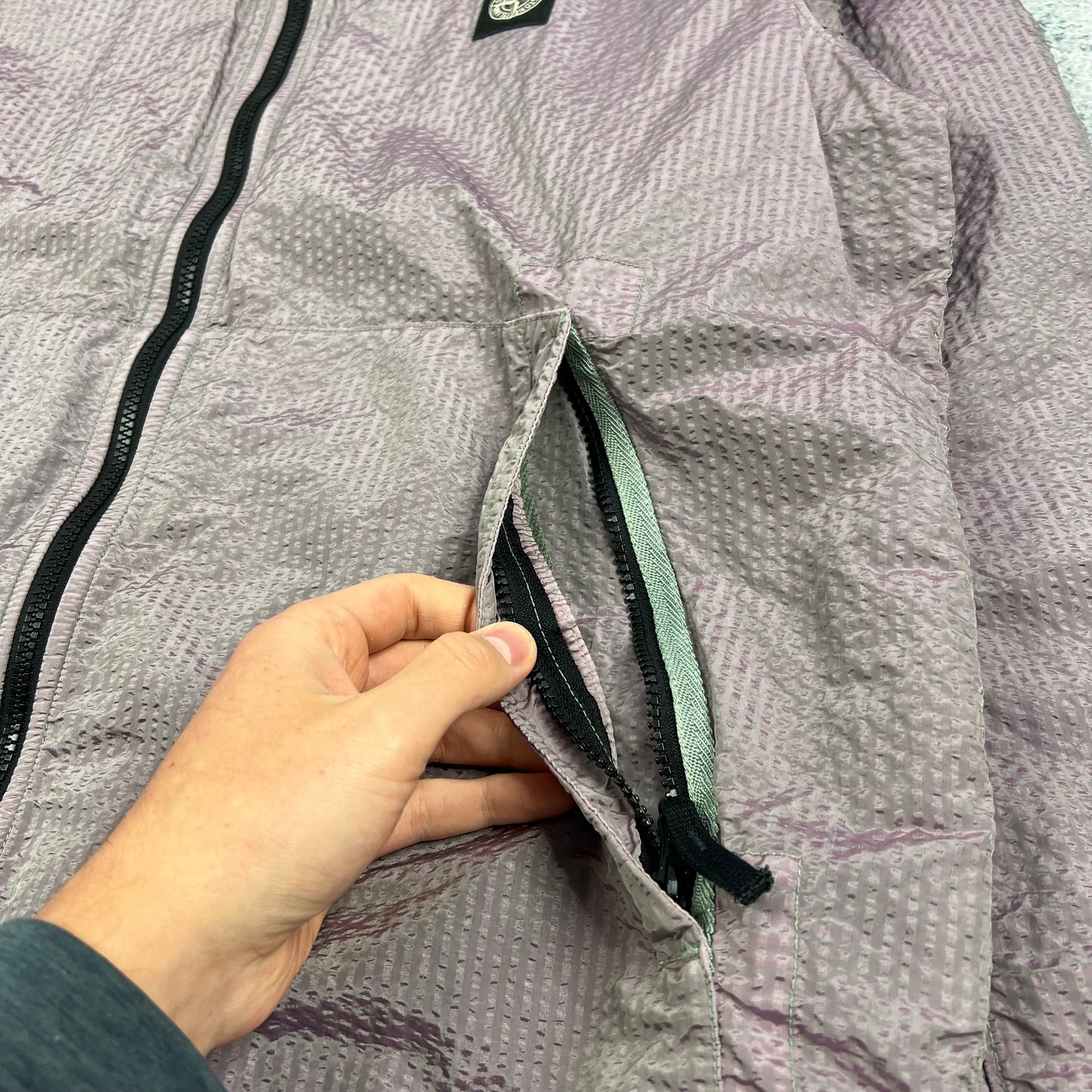 Stone Island Seersucker Nylon Metal Overshirt XXL 25”