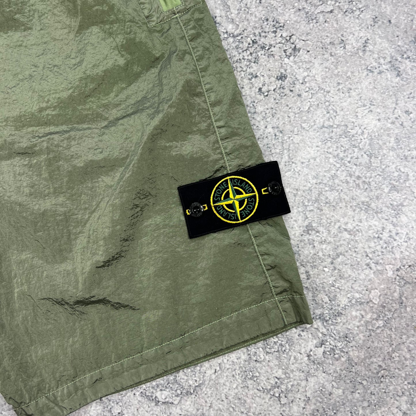Stone Island Green Nylon Metal Cargo Shorts W28-30” BNWT