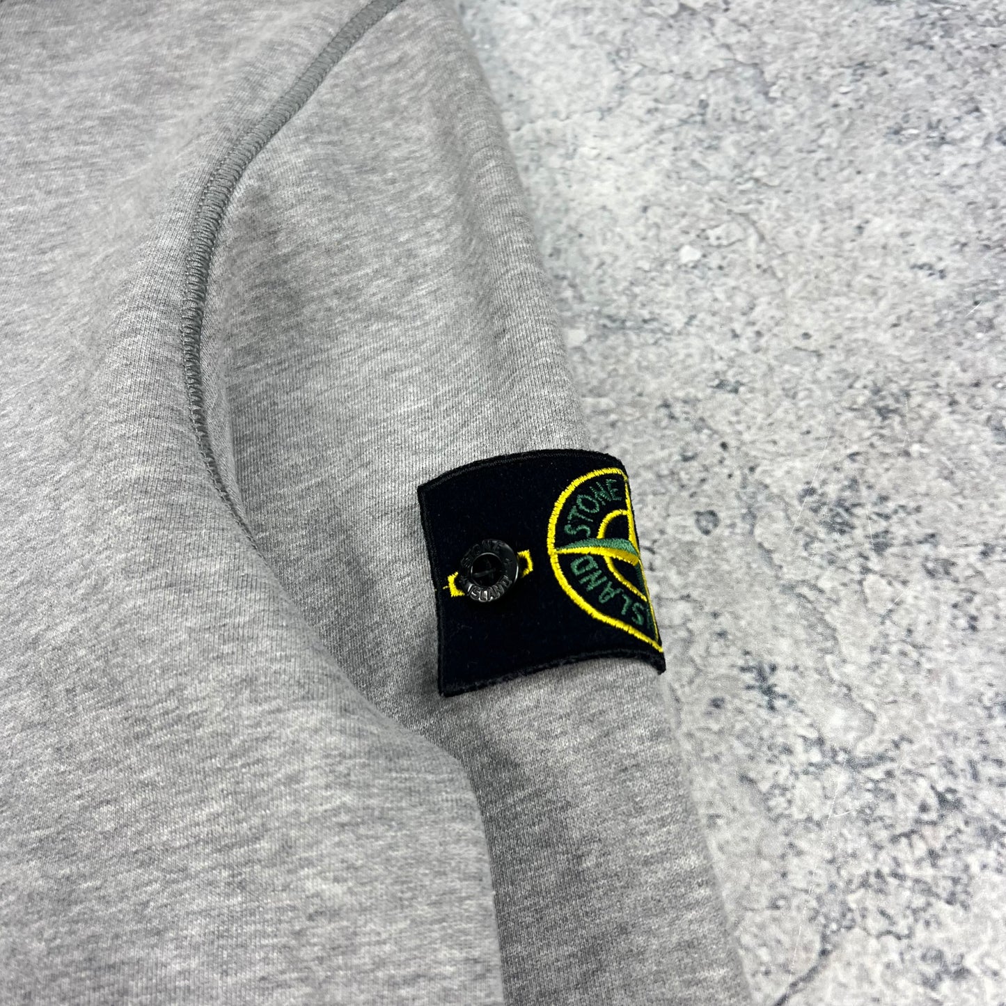 Stone Island Grey Pullover Hoodie Medium 21.5”
