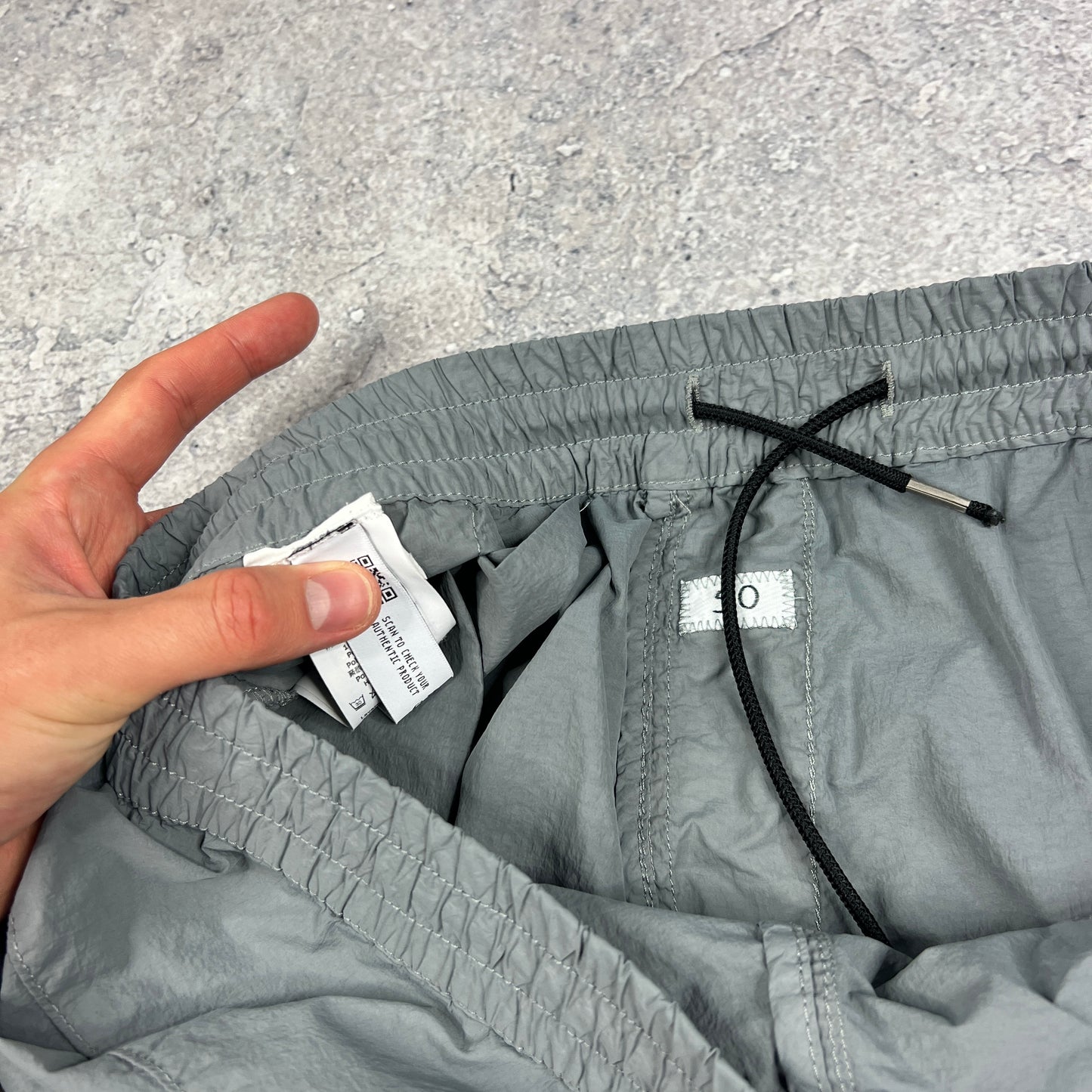 CP Company Grey Flatt Nylon Lens Cargo Trousers Size 50- W34”