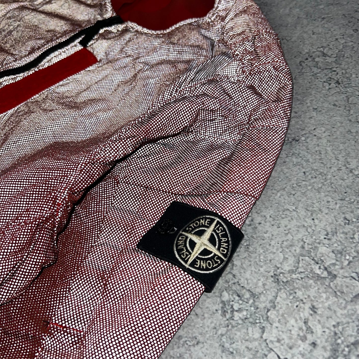 Stone Island Red Pixel Reflective Bomber Jacket XXL 25”