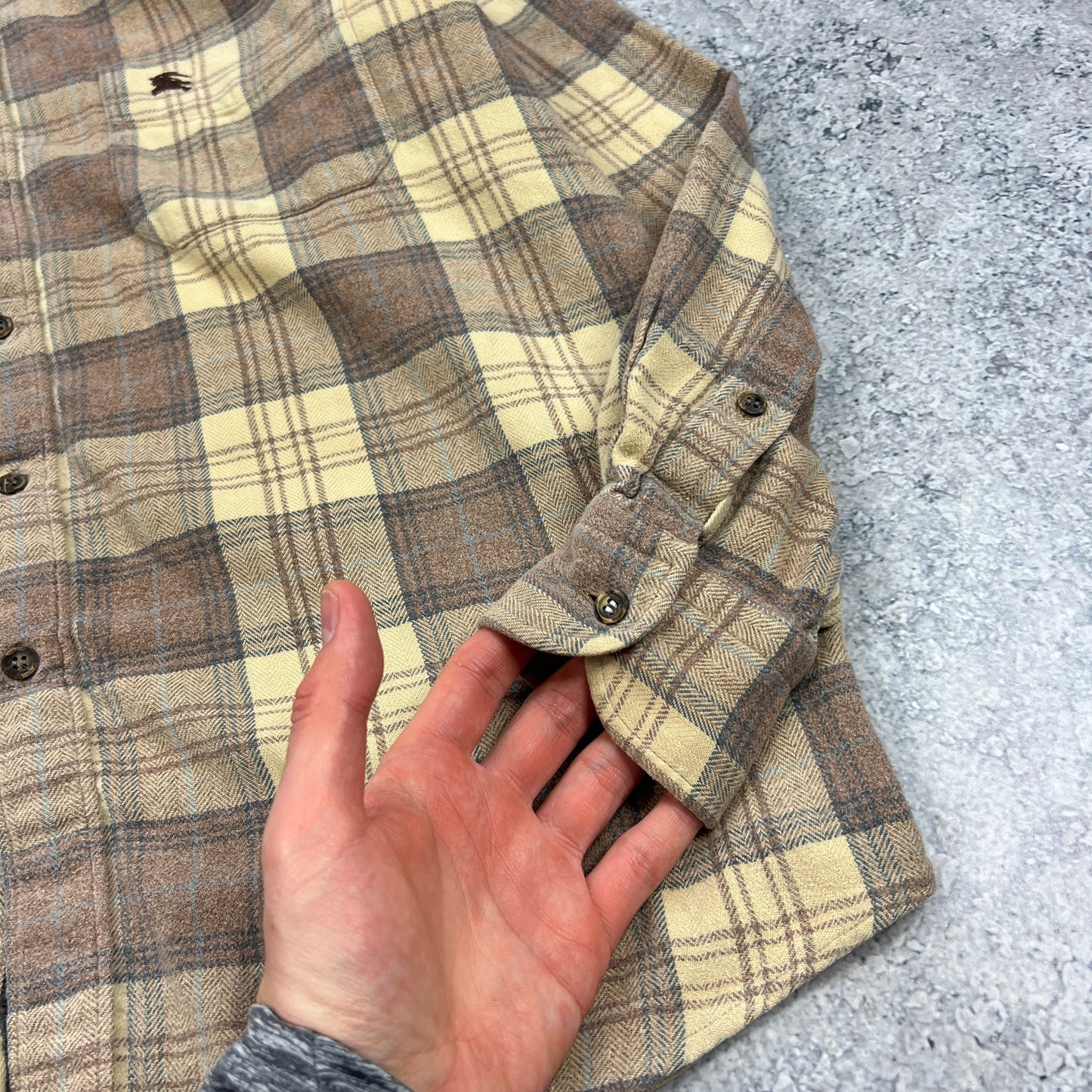 Burberry Vintage Check Flannel Shirt Size 5- Large 22.5”