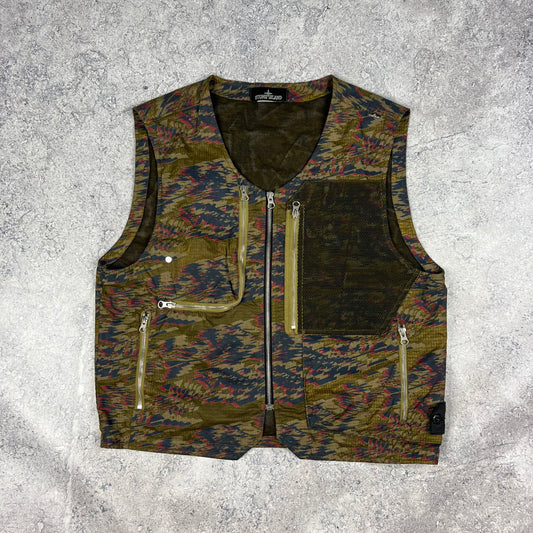 Stone Island Shadow Project DPM Ripstop Devore Vest Medium 21.75”