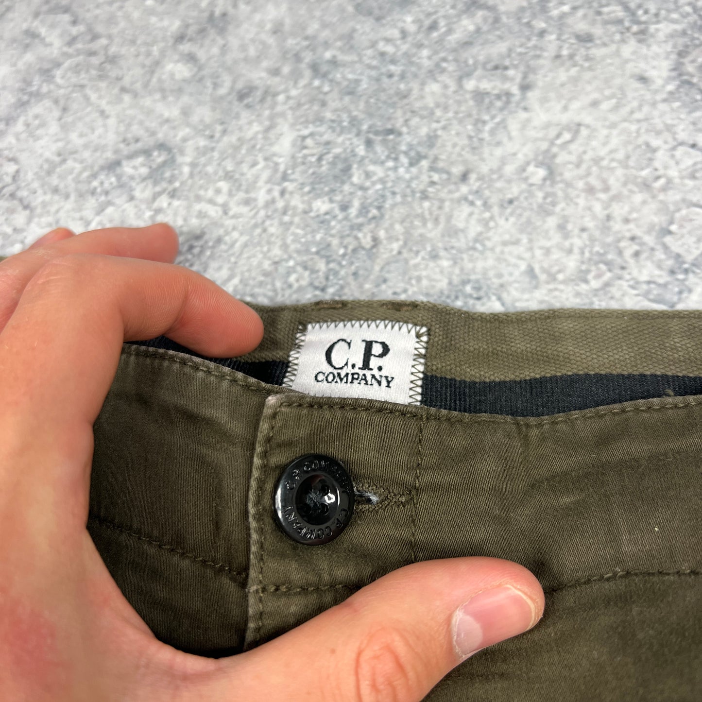 CP Company Khaki Lens Cargo Trousers Size 50- W36”