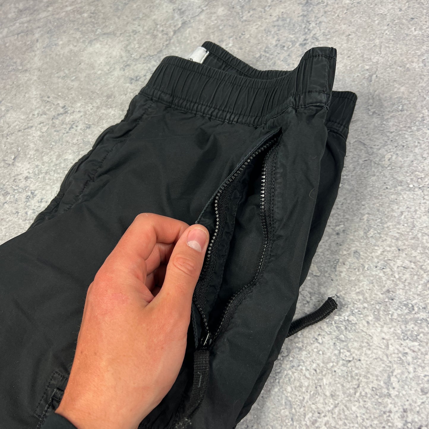 Stone Island Black Parachute Cargo Trousers W32”