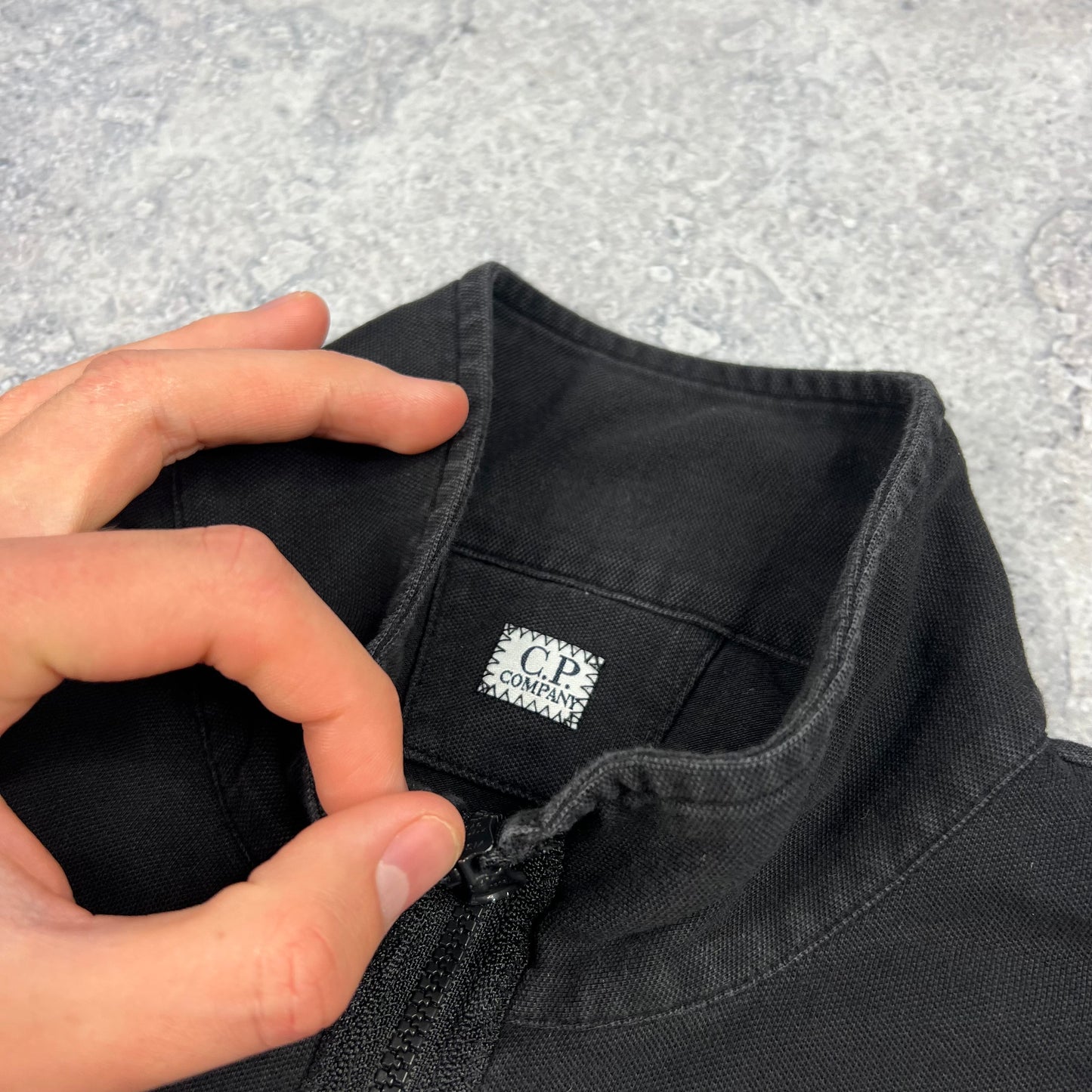 CP Company Black Half Zip Medium 20.5”