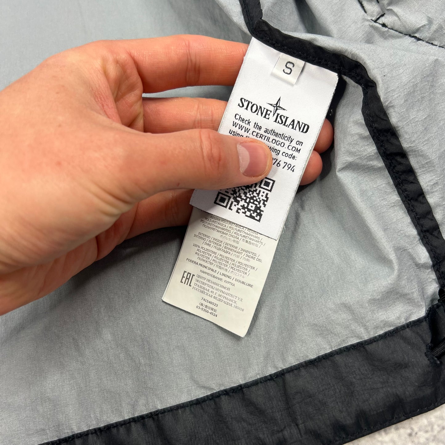 Stone Island Black Membrana Jacket Small 20.5”