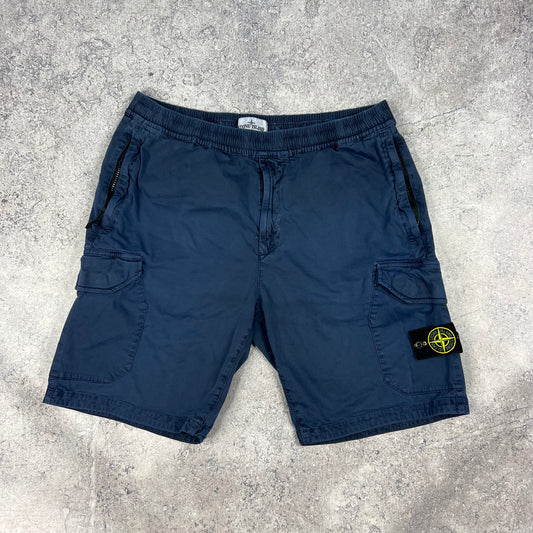 Stone Island Navy Cargo Shorts W32-34”