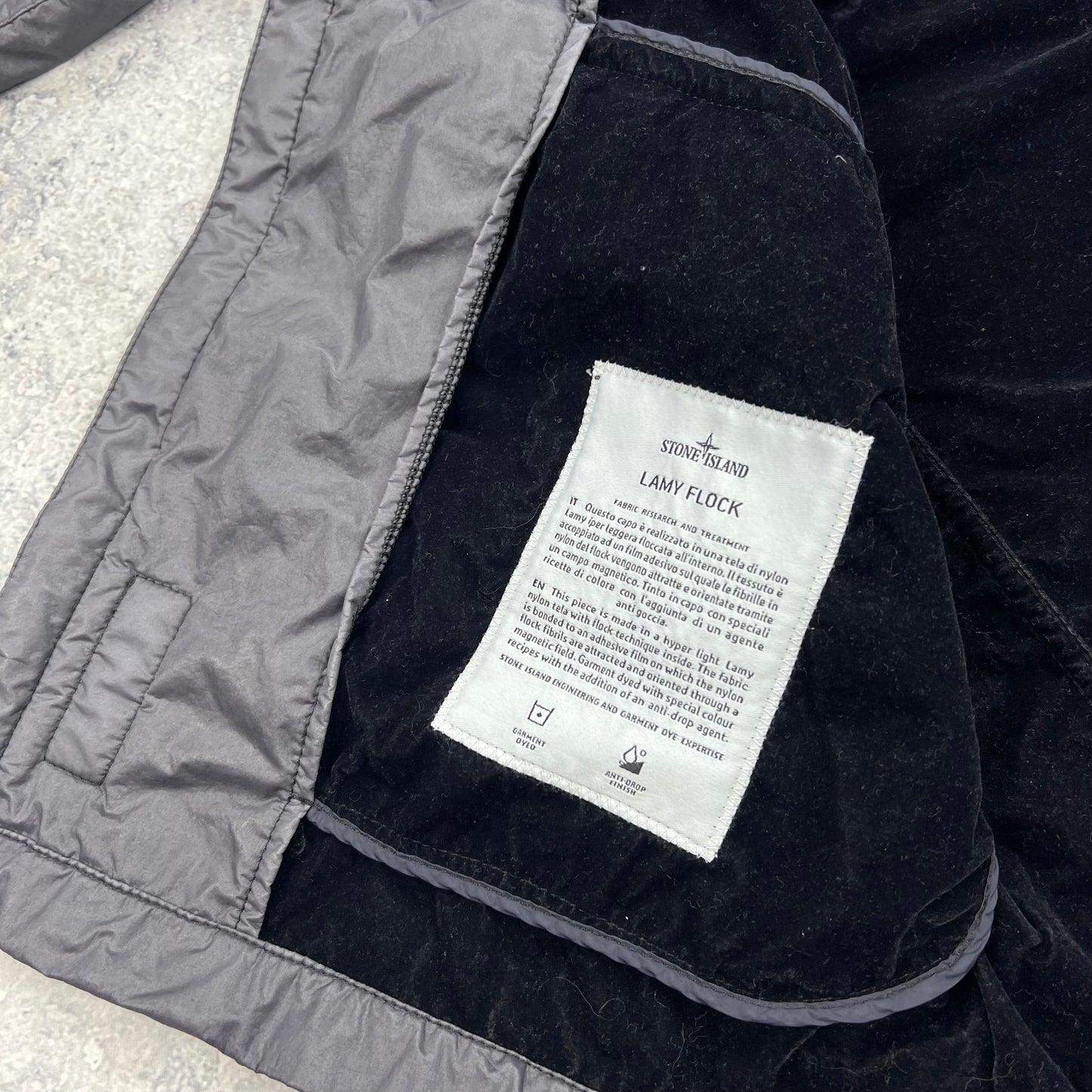 Stone Island Grey Lamy Flock Parka Small fits M 21.75”