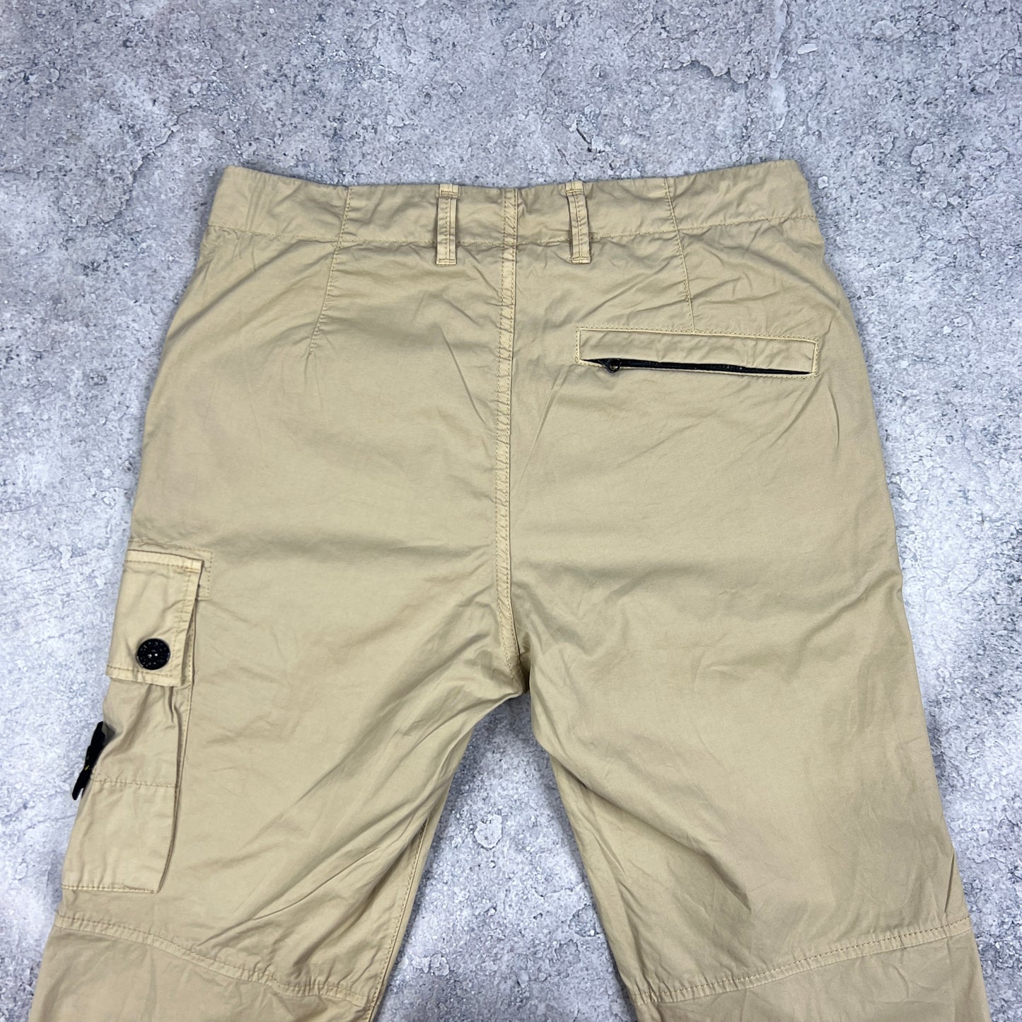Stone Island Beige Slim Cargo Trousers W30”