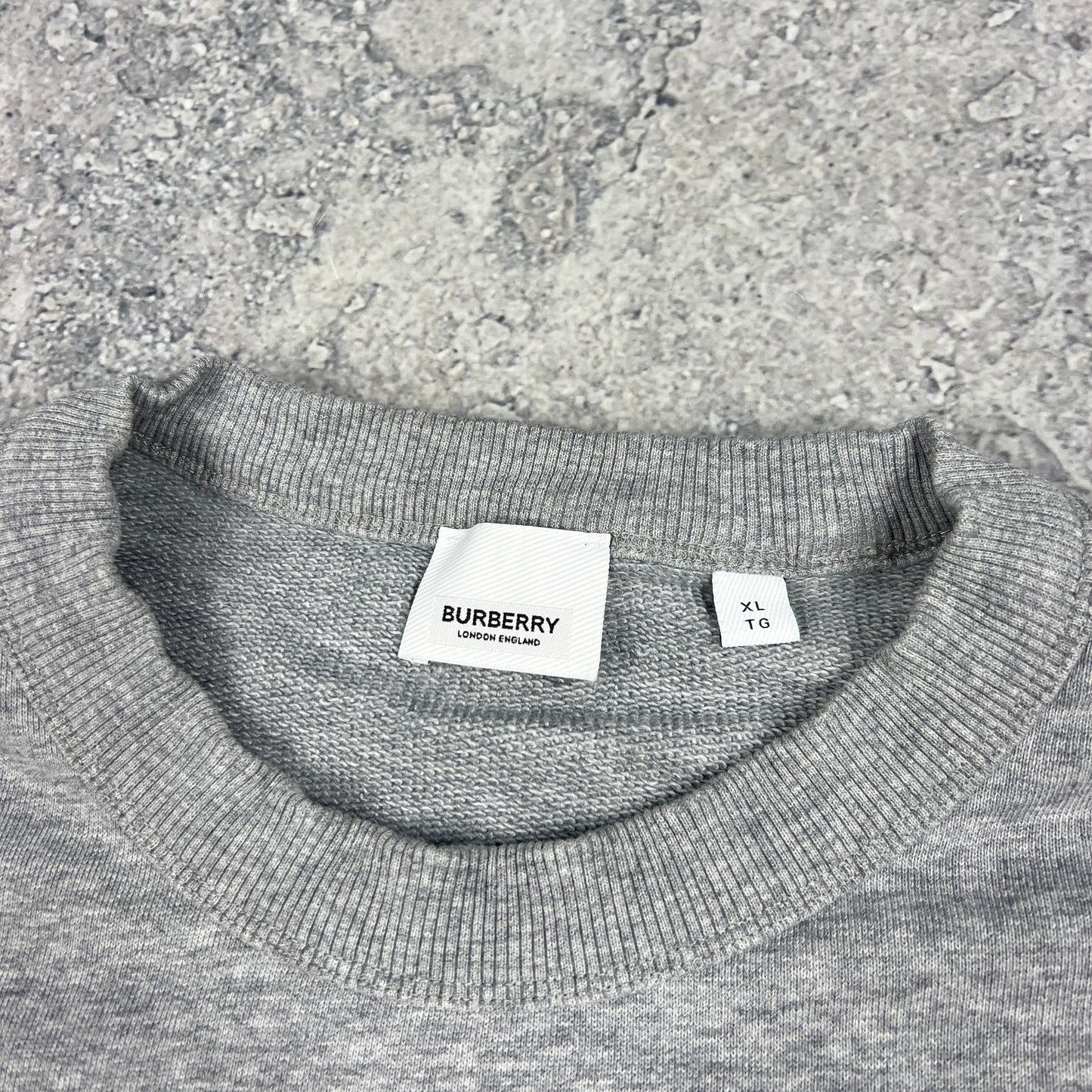 Burberry Grey Spellout Sweatshirt XL 25”