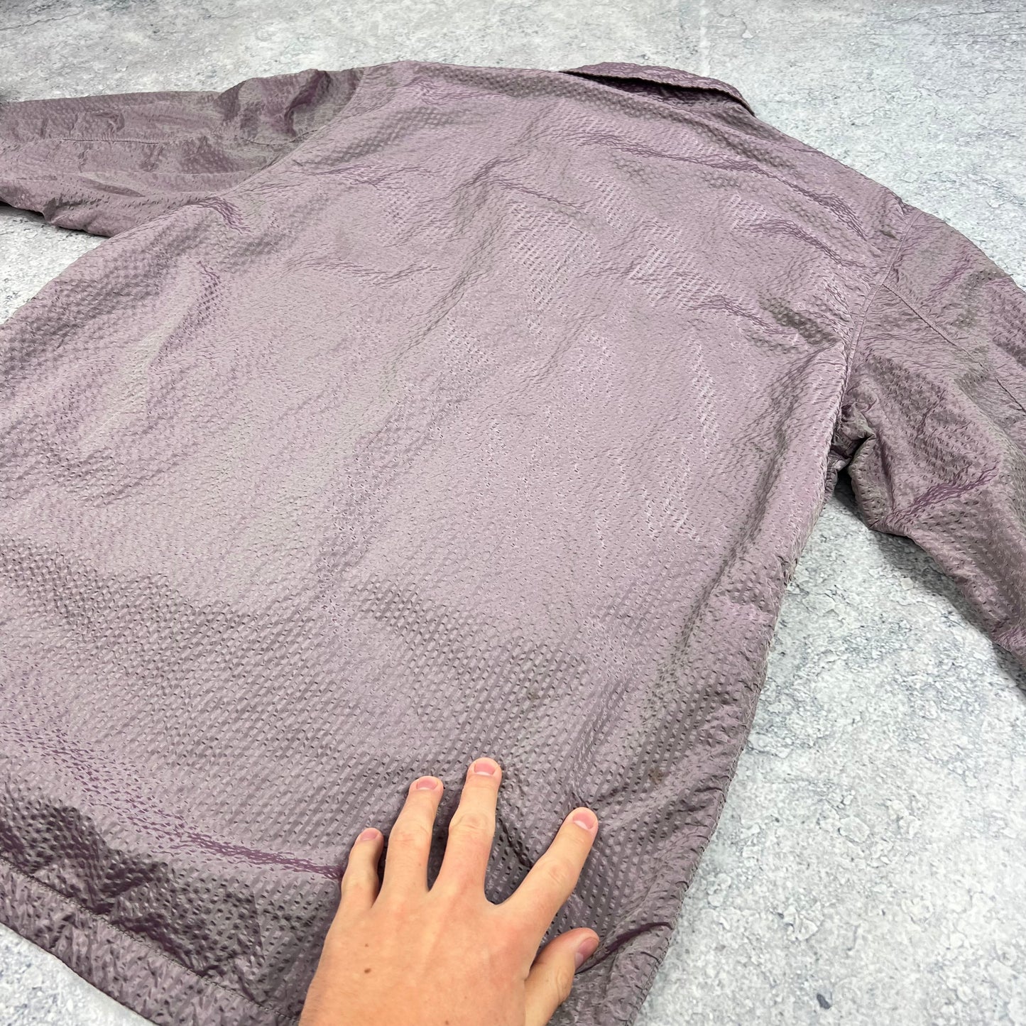 Stone Island Seersucker Nylon Metal Overshirt XXL 25”