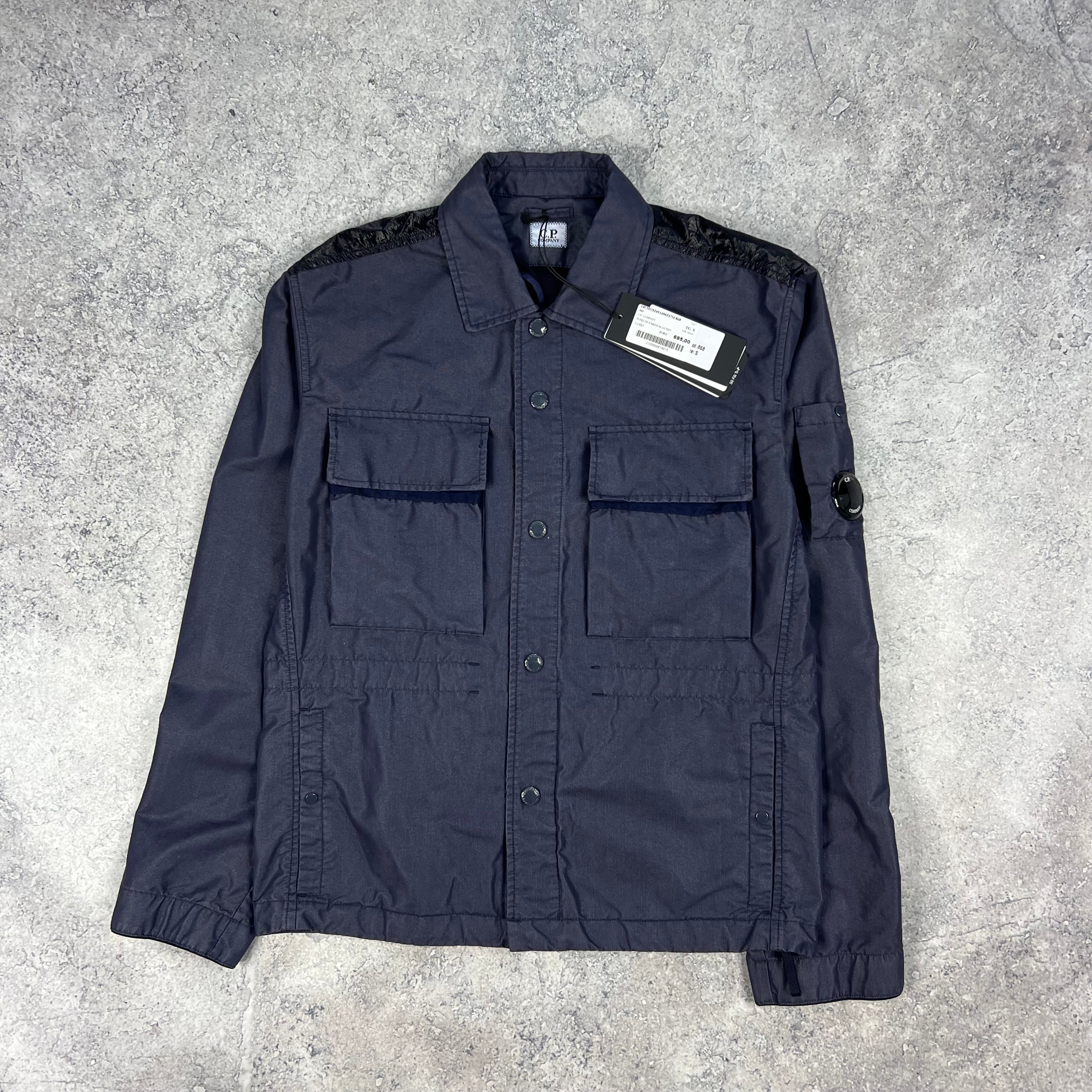 CP Company Navy 50 Fili Tr-P Lens Jacket Small 20.25” BNWT C.P.