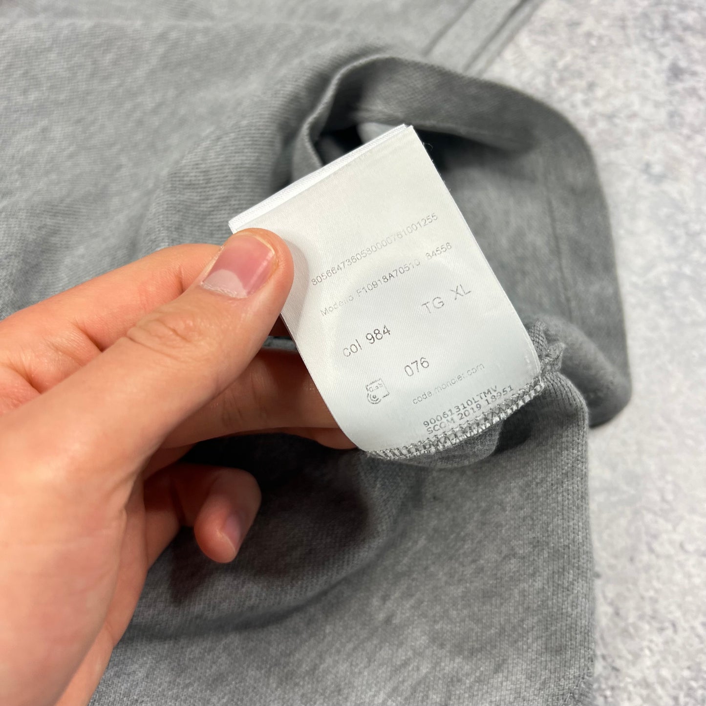 Moncler Grey Polo Shirt XL 23”