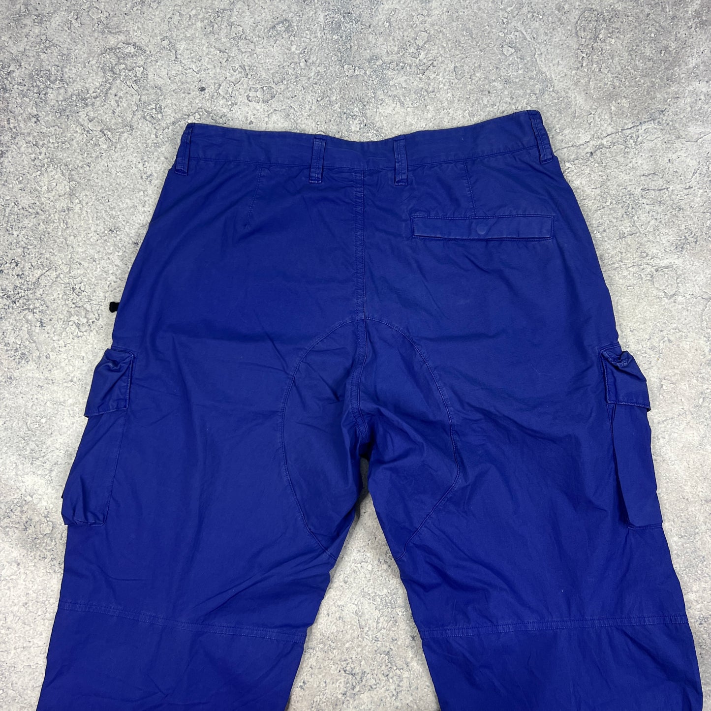 Stone Island Royal Blue Loose Cargo Trousers W30”