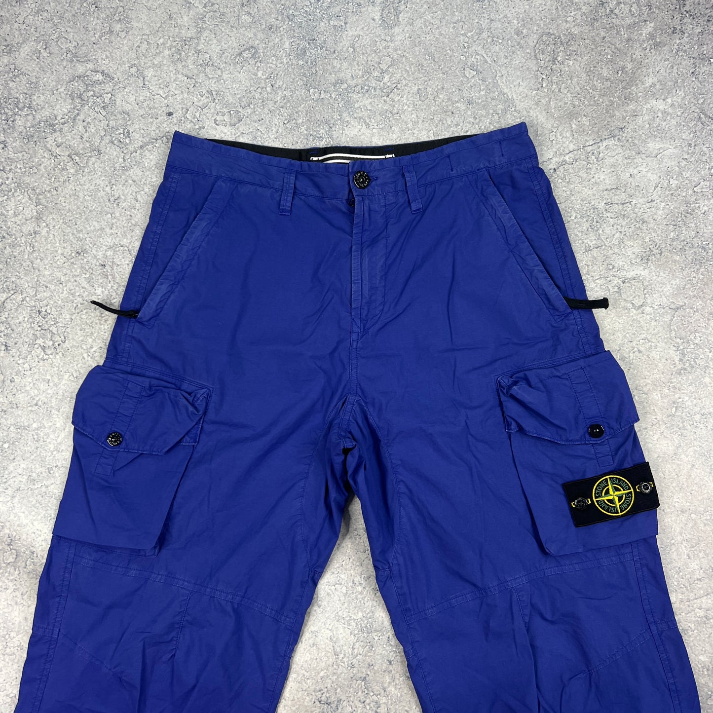 Stone Island Royal Blue Loose Cargo Trousers W30”