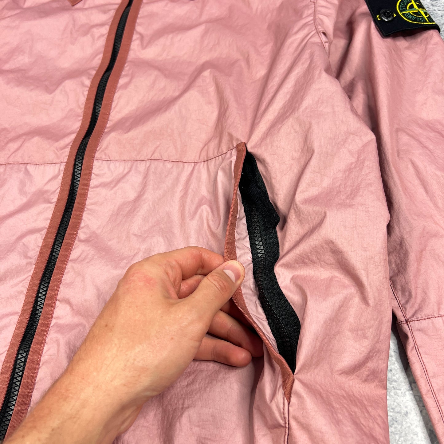 Stone Island Pink Membrana Jacket Large 23.25”