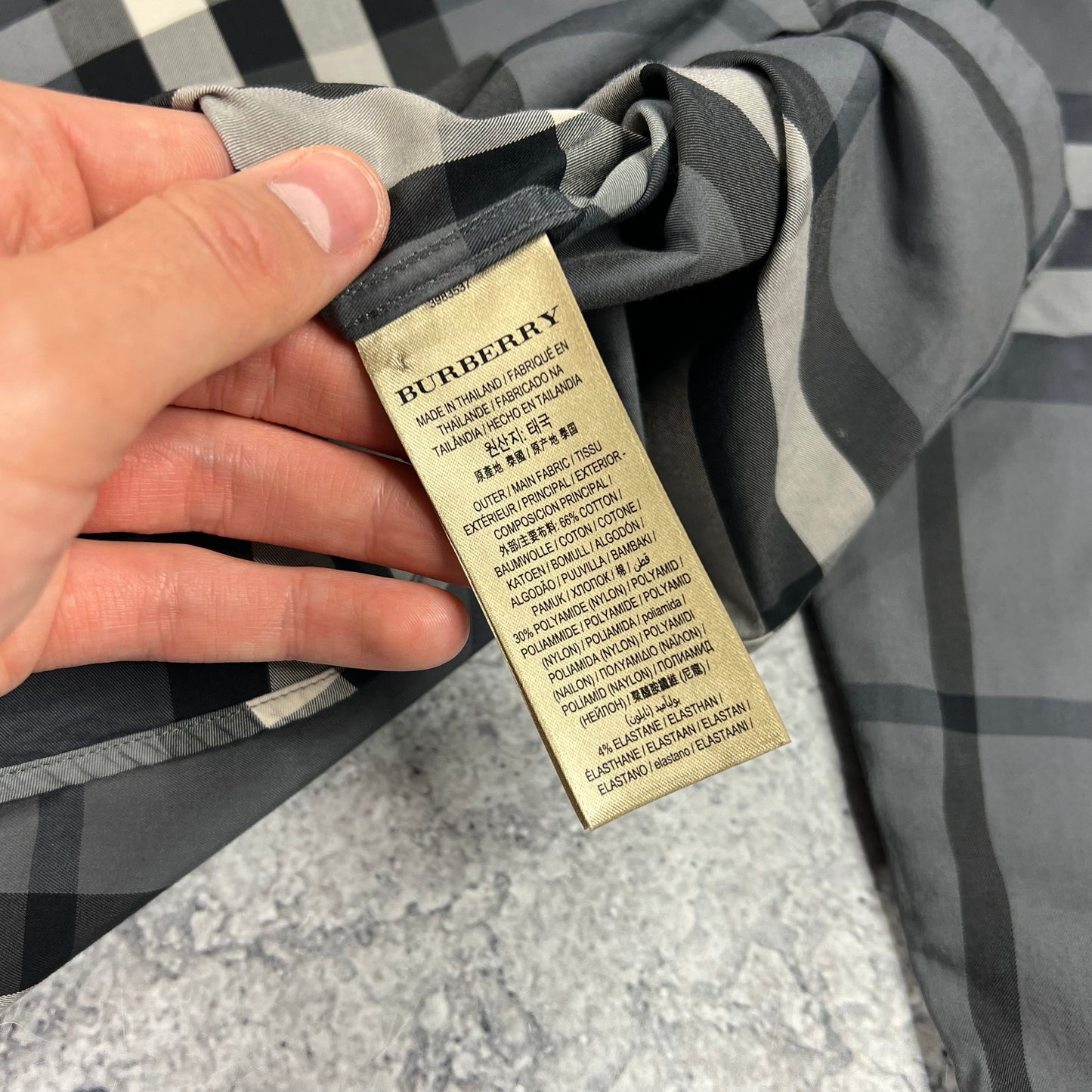 Burberry Grey L/S Shirt Small 20.25”