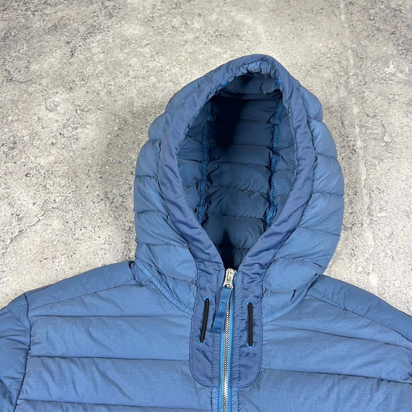 Stone Island Blue Loom Woven Down Jacket Small 20”