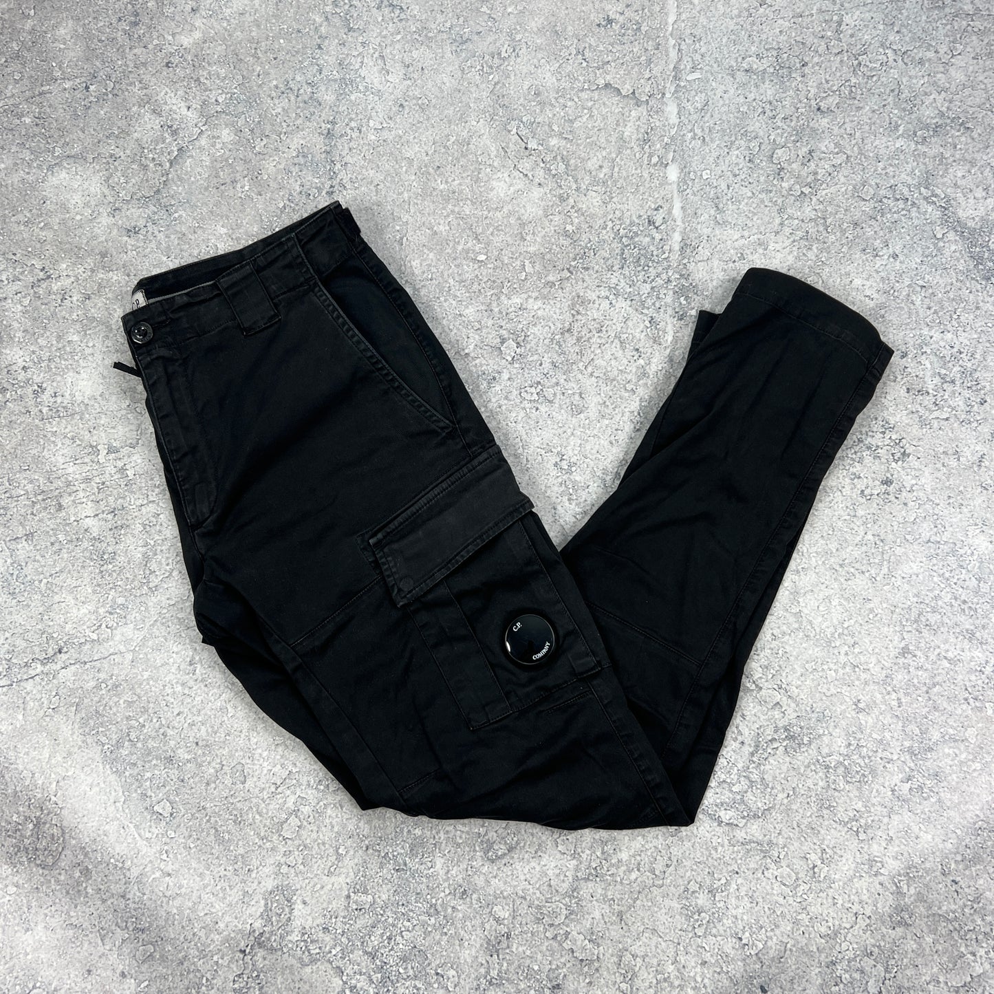CP Company Black Lens Cargo Trousers Size 46- W30”