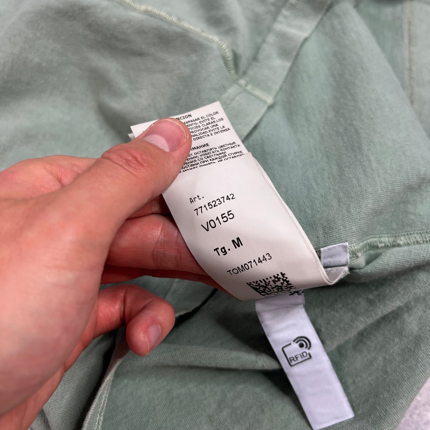 Stone Island Green Garment Dyed T-Shirt Medium 20.25”