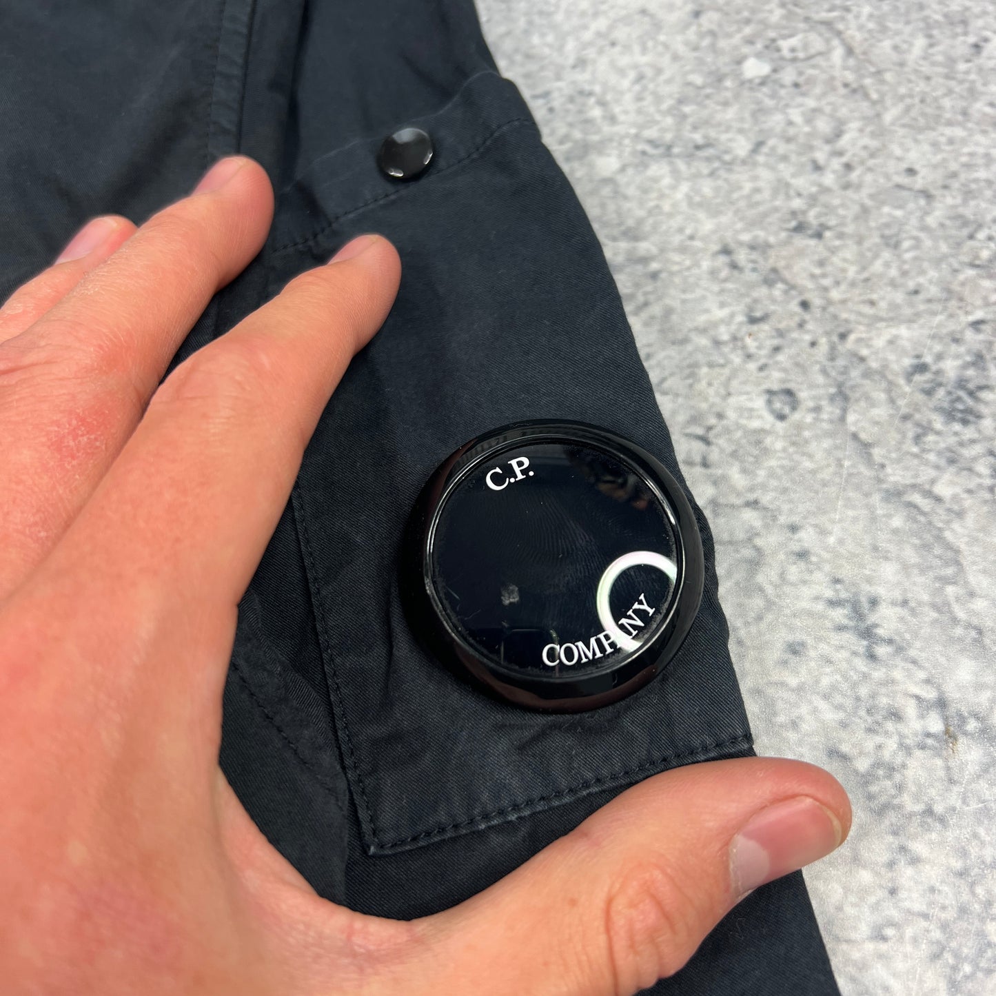 CP Company Black Cotton Lens Smock Medium 22.5”