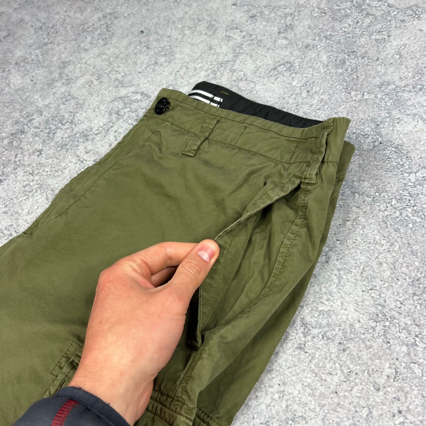 Stone Island Khaki Cargo Trousers W34”