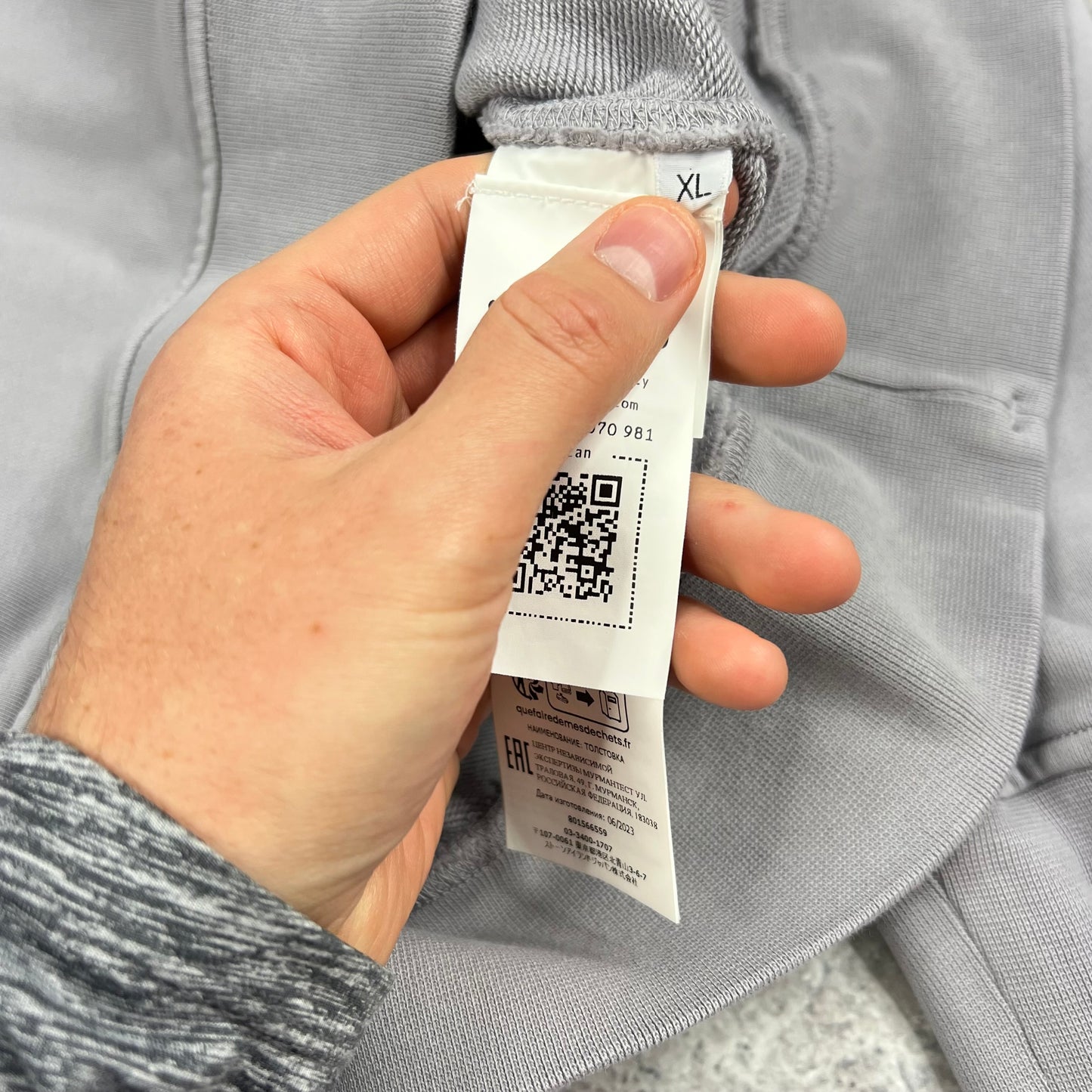Stone Island Grey Graphic Logo Sweatshirt XL 24”